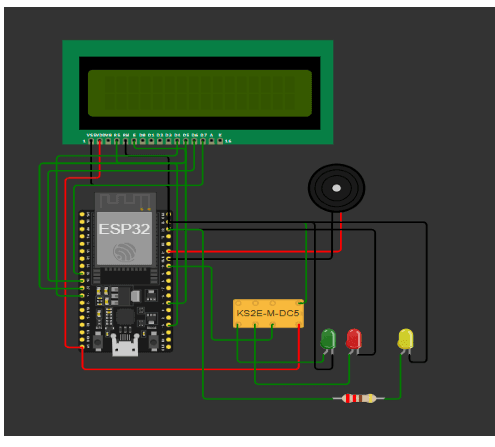 Circuit diagram for the ESP32 Bluetooth access control system